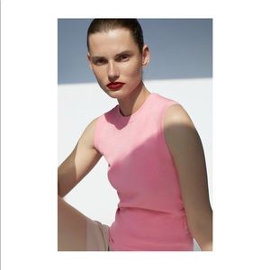 Zara pink button Knit Top